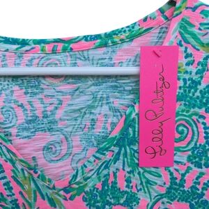Lilly Pulitzer Pink and Green Patterned Top